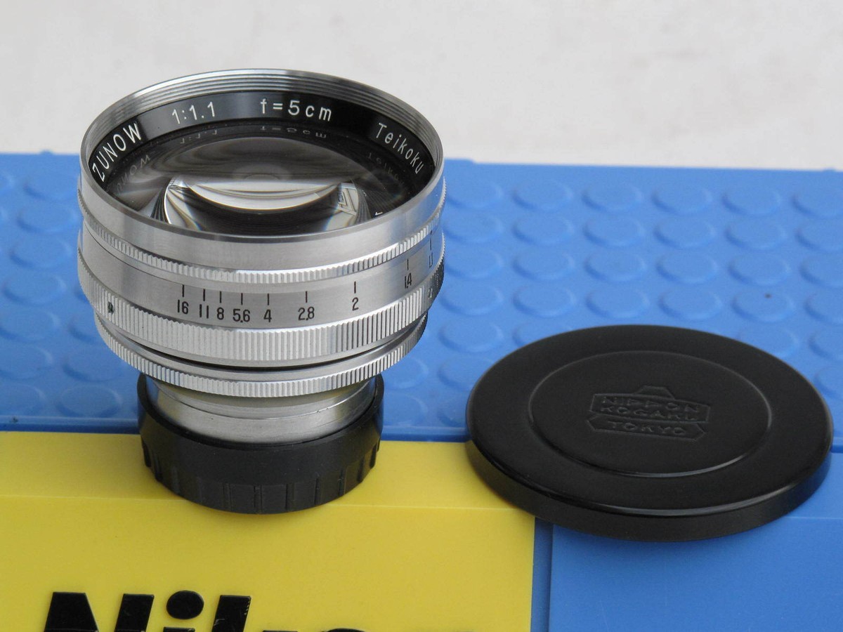 RARE Nikon/Contax RF rangefinder mount Zunow 5cm f:1.1 lens with