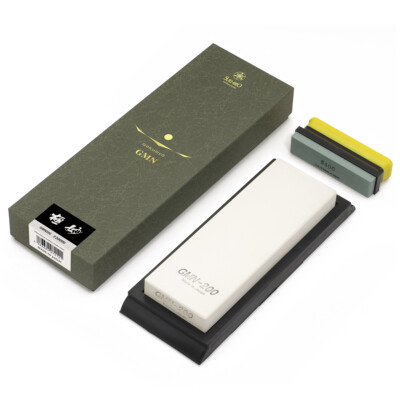 Suehiro Gokumyo #20000 Super Finishing sharpening stone & Dual Cleaner GMN200