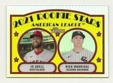 2021 Topps Heritage JO ADELL/NICK MADRIGAL Chrome Silver Refractor /572 RC #187