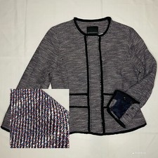 Banana Republic Size 8 Multicolor Tweed Jacket Blazer Button Snap Closure