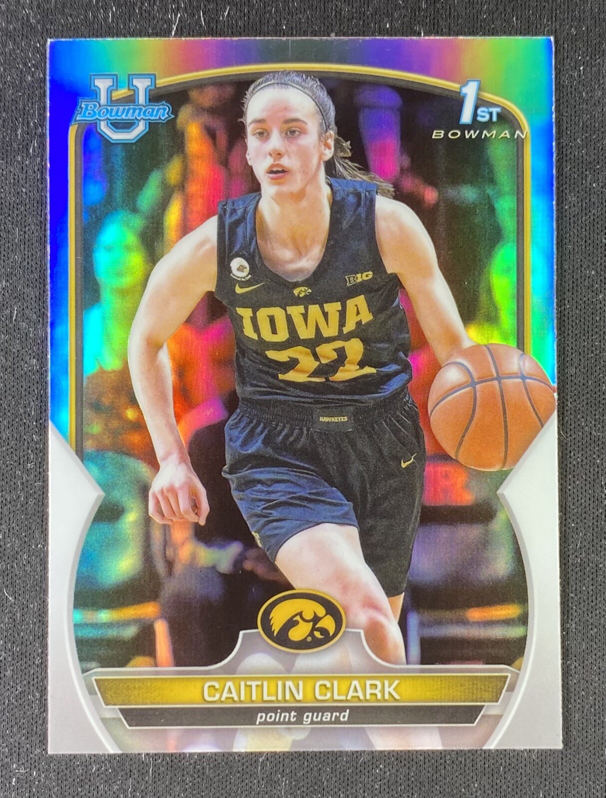 2023 Bowman Chrome Caitlin Clark #50 Refractor Rookie RC Iowa Card