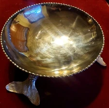 Michael Aram Mermaid Bowl Centerpiece 14 Inch W With 11” Diameter Silver Finish 