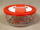 Pyrex Glass Storage Bowl ~ Fala Lala Llama Christmas Holiday Red ~ 7 Cup ~ New!