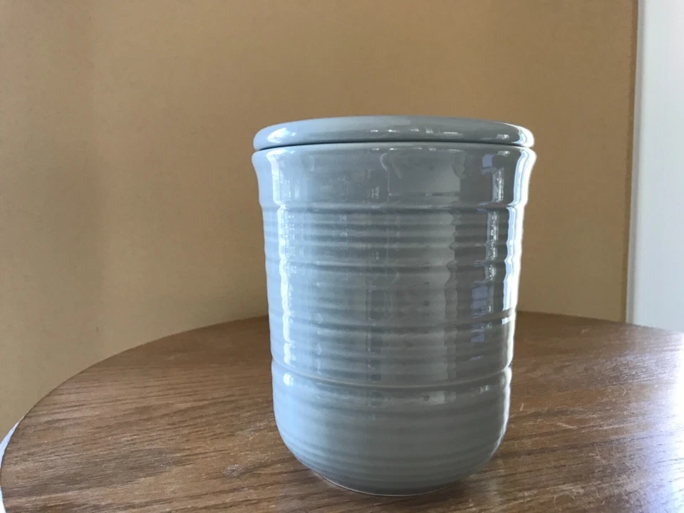 MASON CASH Vasilha com Tampa -Ondulação em Relevo PEDRARIA CINZA Frasco de Armazenamento de Alimentos - Imagem 2 de 4