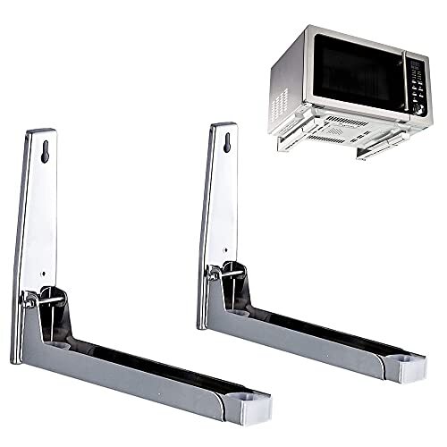 Staffa Telescopica per Microonde e Forno - Coppia Supporti 50kg