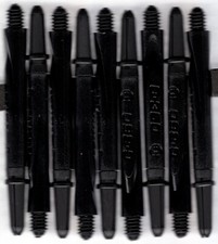 Medium Black CARBON 360 Spinning Dart Shafts: 1 set of 3