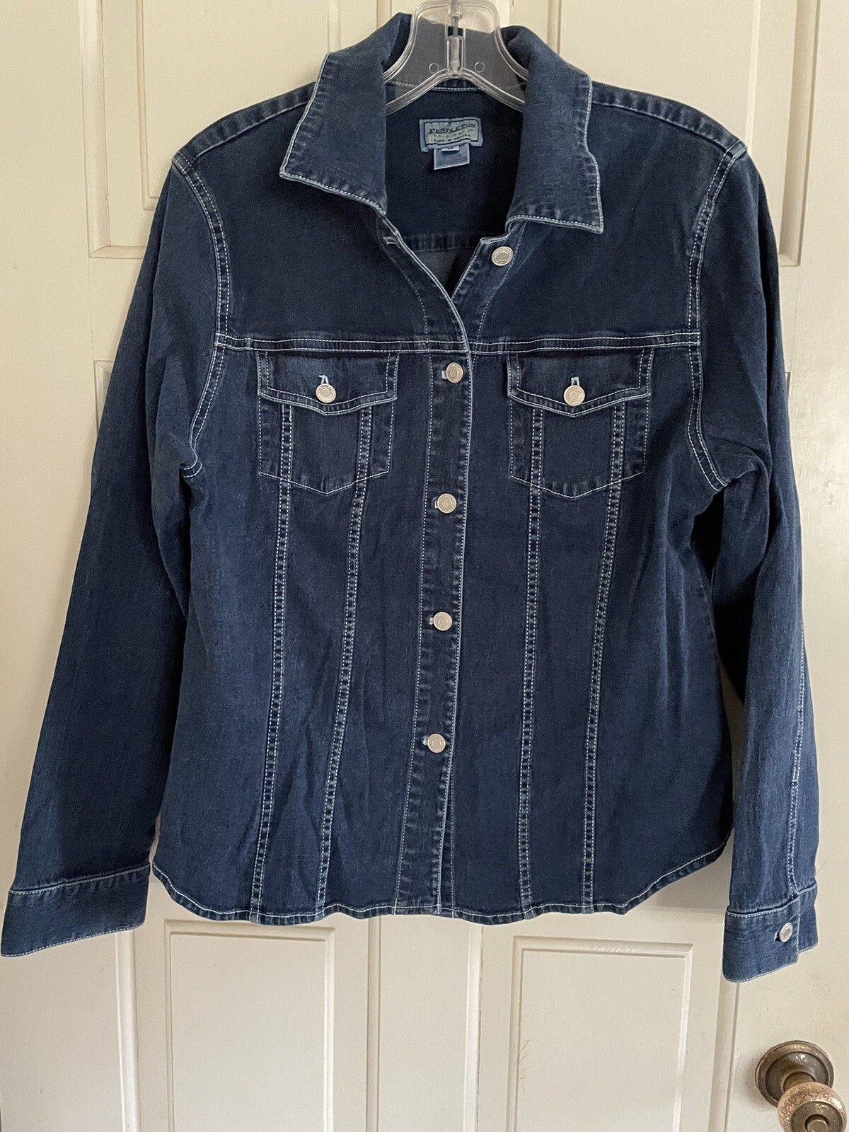 PENDLETON BLUE DENIM JEAN JACKET SIZE MEDIUM - image 1