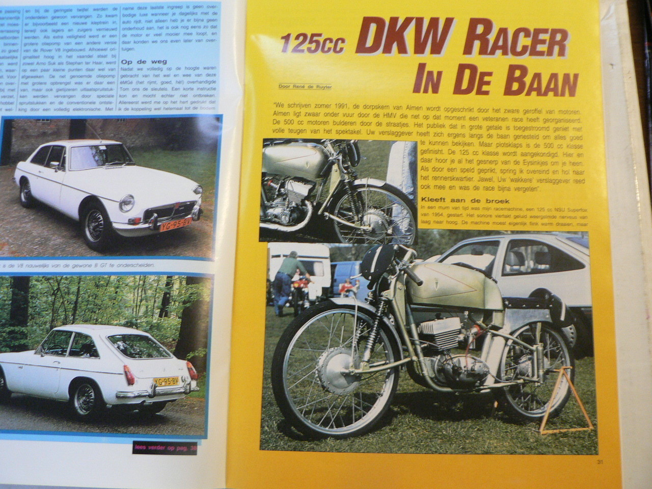 AMK 1992-06 125 CC DKW RACER,MGB GT-V8 CAR,MG'S ZANDVOORT,TULPENRALLY ...