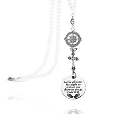 For He Will Order His Angels To Protect You Wherever You Go Cross Car Charm -...