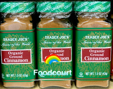 3 Packs Trader Joe's Organic Ground Cinnamon Spices of the World 1.5 oz Each
