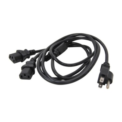 StarTech.com PXT101Y 6 ft. Standard Y Computer Power Cord NEMA 5-15P to 2x C13