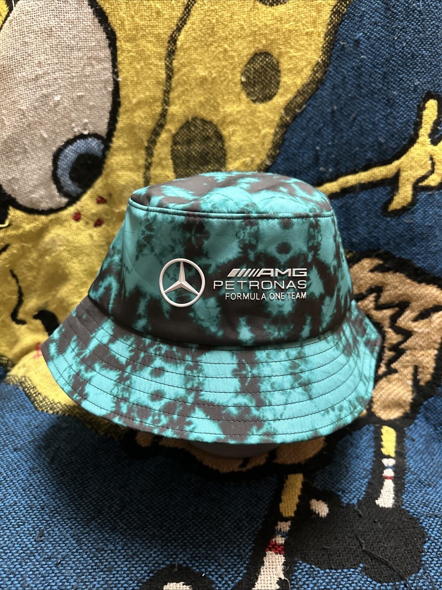 Mercedes AMG Petronas F1 Tie Dye Bucket Hat Black/Green
