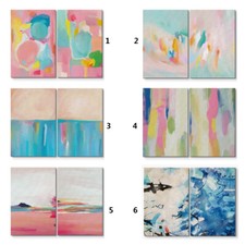 Colorful Minimalist Abstract Canvas Wall Art Framed Art Print