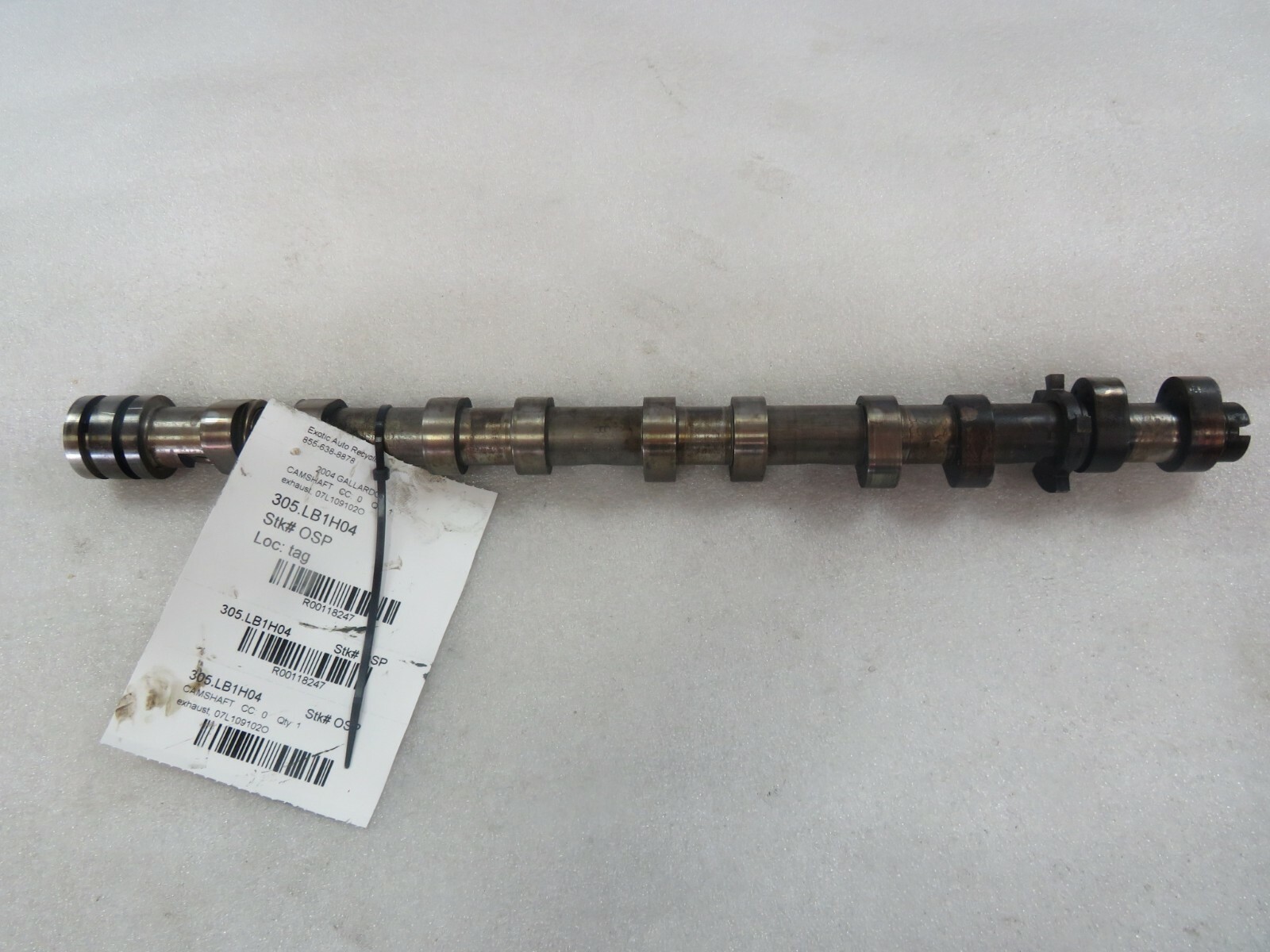 Lamborghini Gallardo, Exhaust Camshaft, Used, P/N 07L109102O