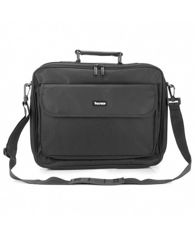 BORSA PC PORTATILE NOTEBOOK 15,6" TRACOLLA MANIGLIA NYLON POLLICI NERO CUSTODIA foto 3