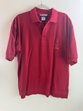 VINTAGE 90s Champion Polo Shirt Atlanta 1996 Olympics Size Large Red