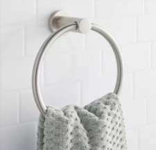 Signature Hardware Ceeley Towel Ring, Brushed Nickel
