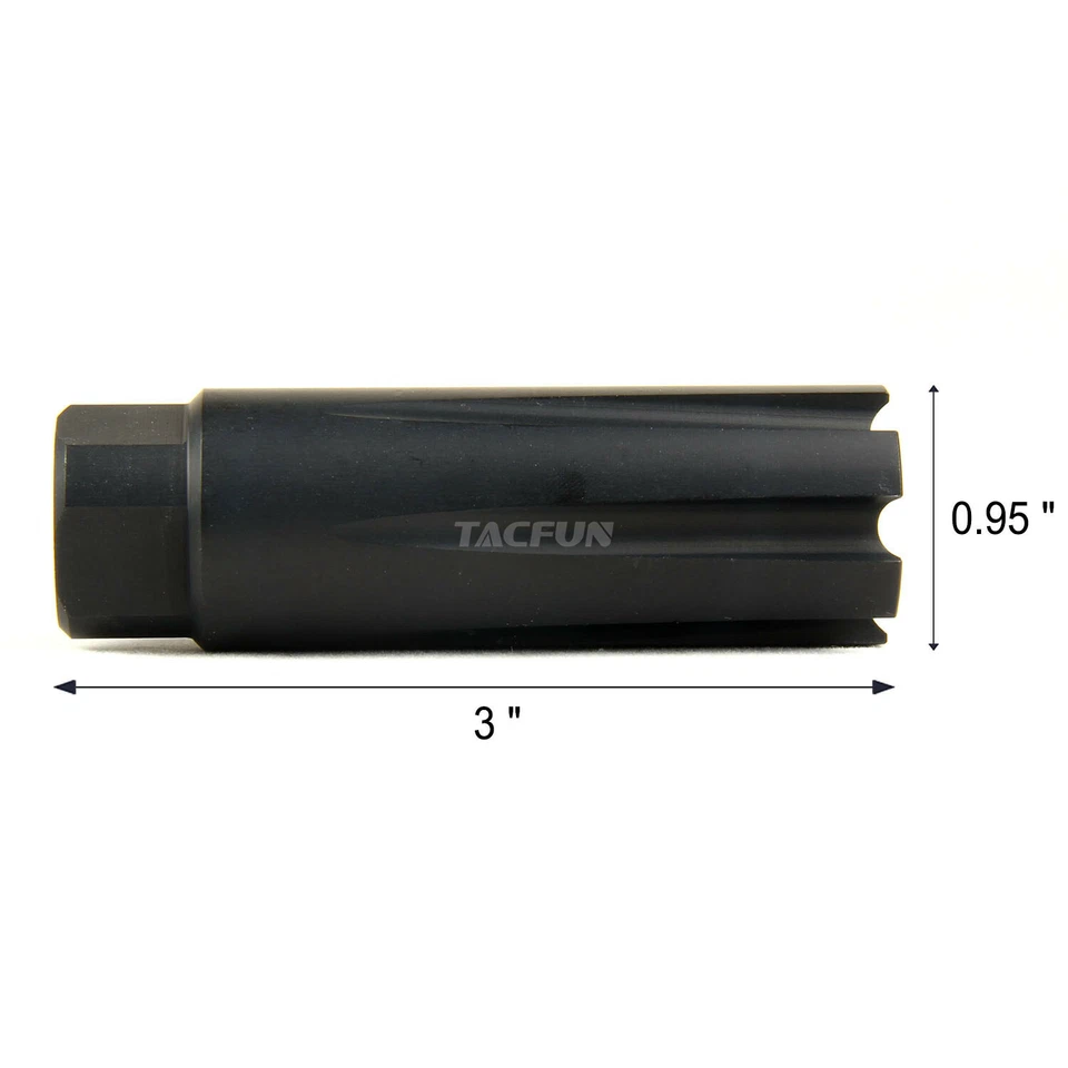 TACFUN Low Concussion Linear Compensator Muzzle Brake 1/2x28 or 5/8x24 TPI .223 or .308