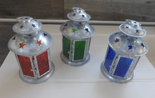 NEU,3 Stück, Weihnachts.- Laternen - Windlichter - Dekoration, Innen. - Outdoor
