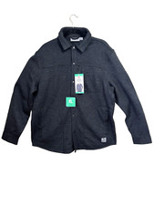 RUGGED ELEMENTS MEN'S SWEATER FLEECE OVER SHIRT BLACK/XL /NWT