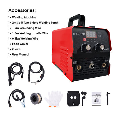 NAFE 120A MIG Welder, 110V Portable Gasless Flux Core Welding Machine