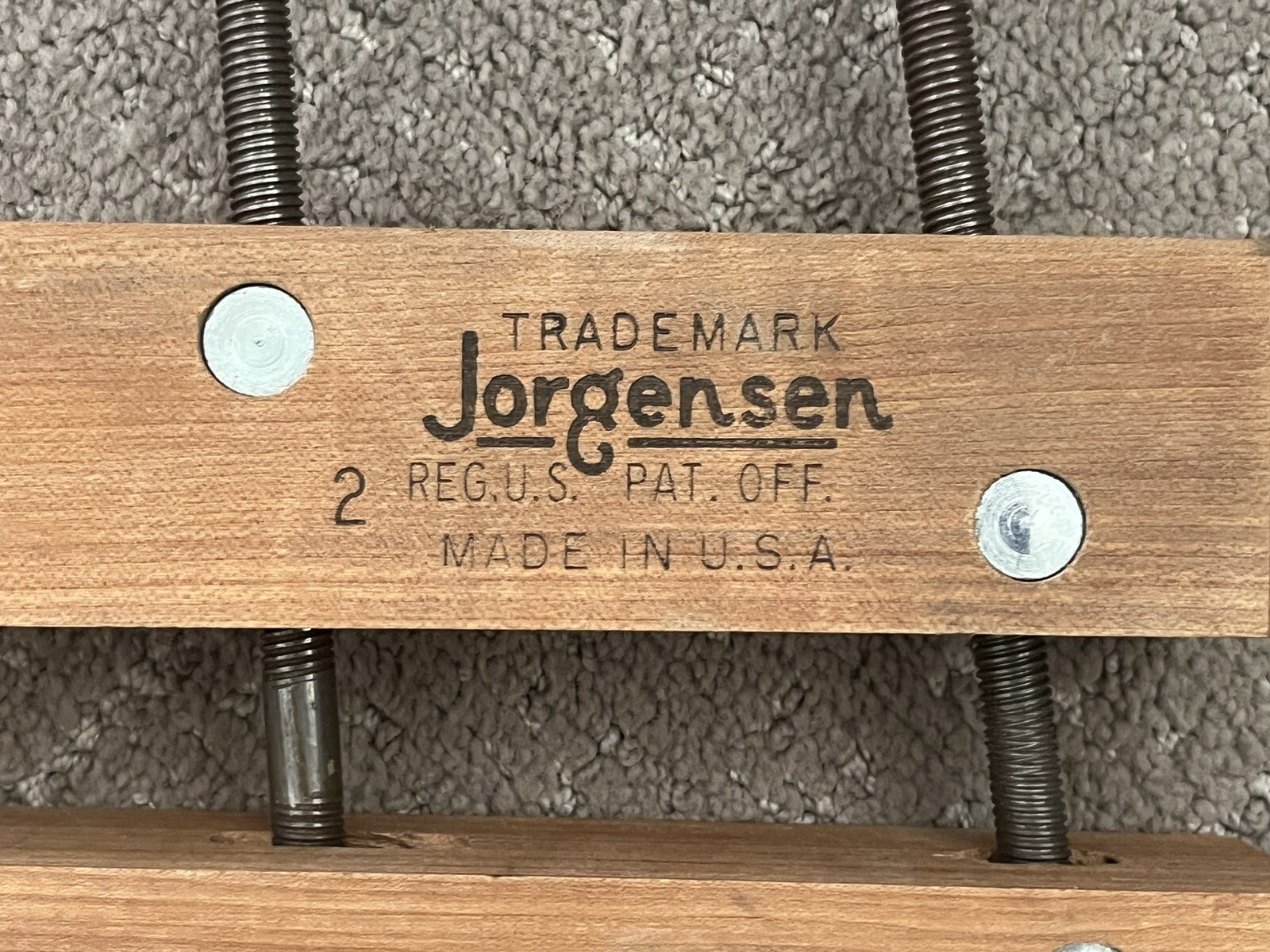 Set of 2 2 12" Handscrew Wood Clamps Vintage USA Made