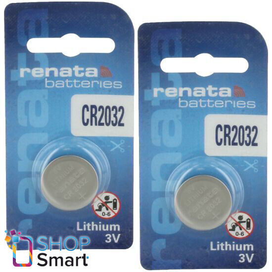 2 RENATA CR2032 LITHIUM BATTERIES 3V CELL COIN BUTTON DL2032 EXP 2027 NEW