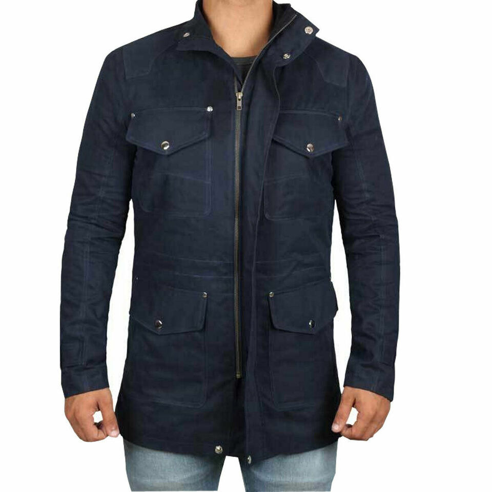 SUPERNATURAL DEAN WINCHESTER NAVY BLUE COTTON JACKET | eBay