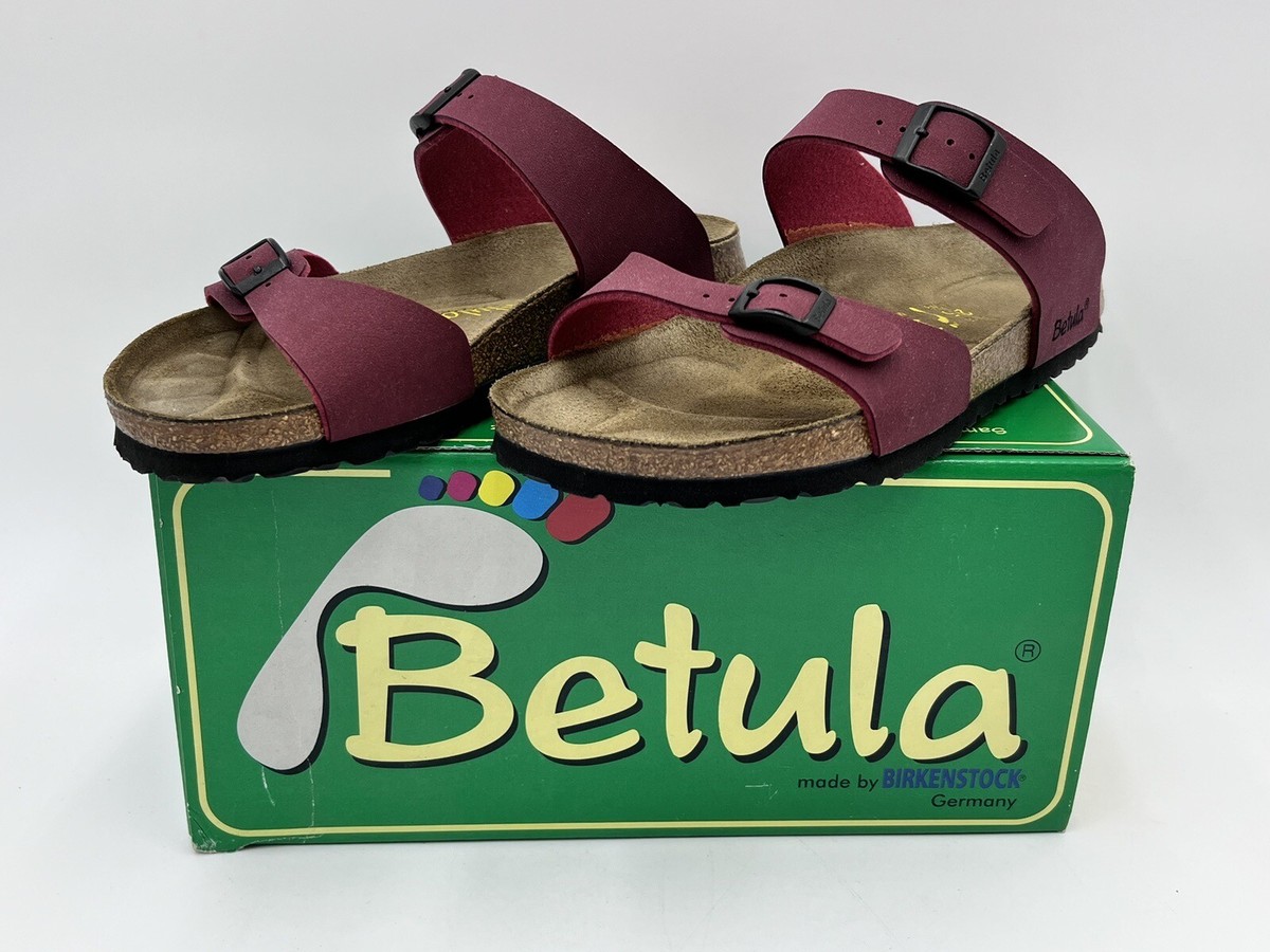 Betula Birkenstock Sandals Bump L 10 M Red Leather | eBay display picture 2