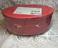 NEW SEALED BY IKEA 2 OVAL RED STORAGE ORGANIZ...