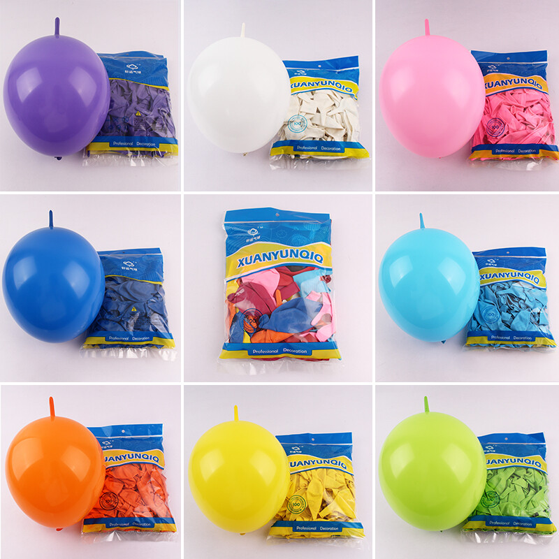 12 Linking Balloons Link Baloon Pack of 5 -50 Balloon for Wedding