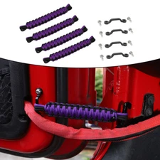 4x Door Limiting Strap Stopper Heavy Duty Tool For Jeep Wrangler JK 07-17 Purple
