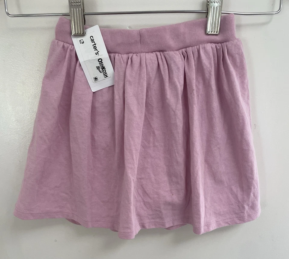 Pantalón Corto Carter's Niños Niñas 100% Algodón Ajustable Cintura Elástica Pull On Rosa Talla 4 Foto 3 de 3