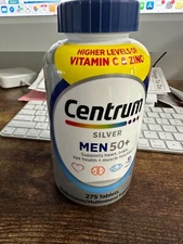 Centrum Silver Men 50+ Multivitamin 275 Tablet Non-GMO Gluten Free Exp. 2/25