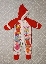 Vintage 80s O'Bion Red Popples Baby Bunting/Snowsuit One-Piece 12-18M VGUC RARE