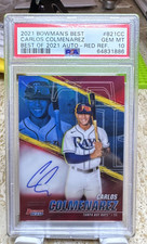 2021 Bowman's Best - Best of 2021 Autographs Carlos Colmenarez Red 2/10 PSA 10