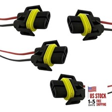 H8 H9 H11 880 881 Female Nylon Adapter Wiring Harness Sockets 4 PCS 4 pcs Black