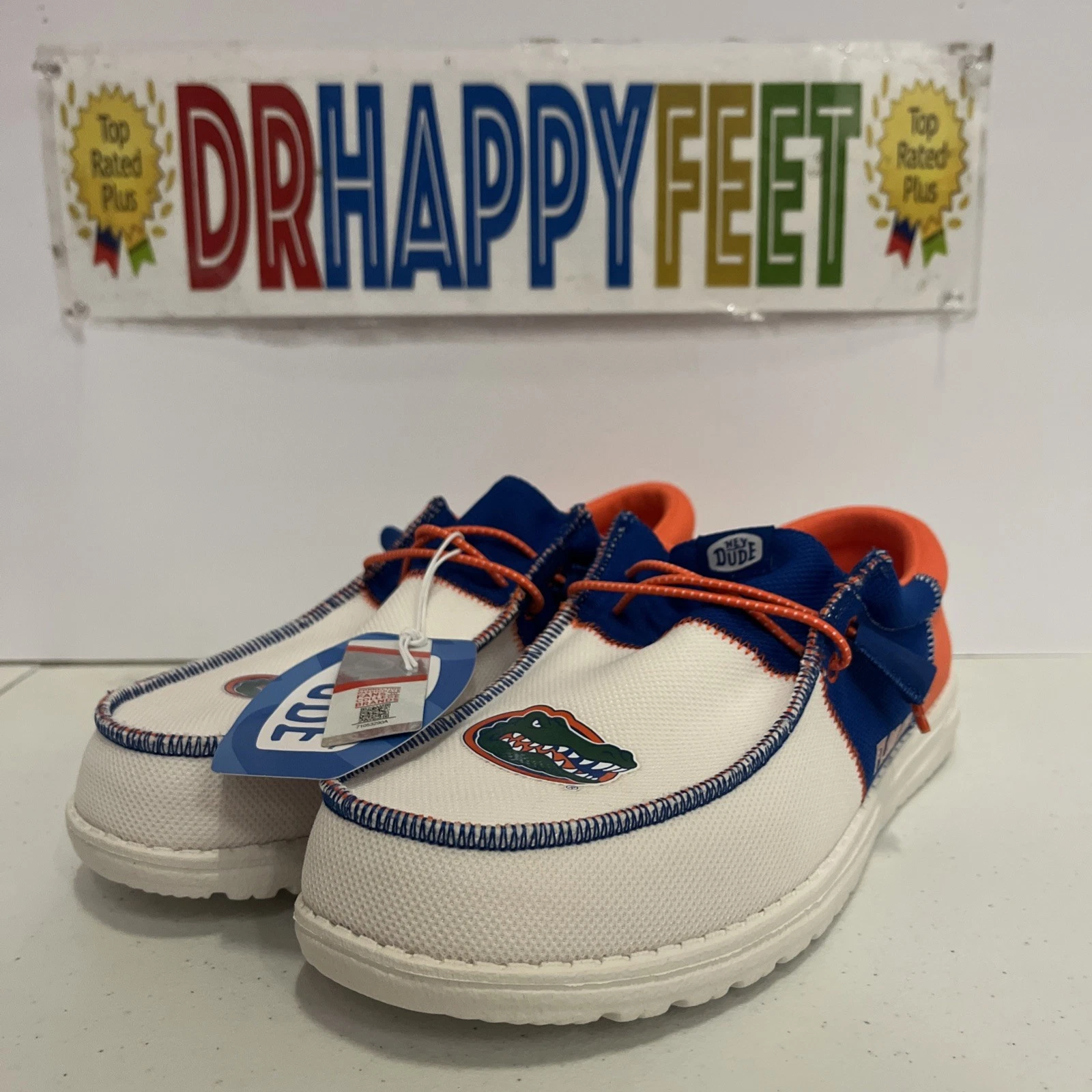 Hey Dude Wally Tri Florida Gators Men's Casual Shoe Blue/Orange 41324 4OY New