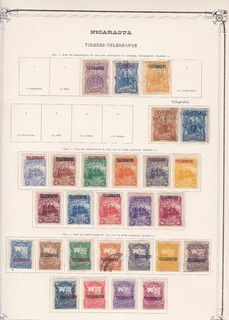 Nicaragua 1891 1893 telegraph overprints