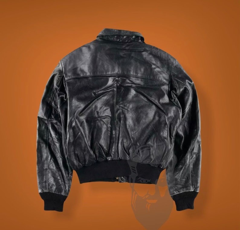 ジャケット・アウター 80s vintage A2 type real leather jacket Men's 80s A2 Flight Vintage Style Military Real Leather Jacket