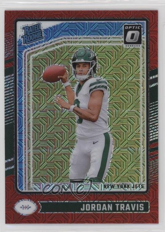 2024 Panini Donruss Optic Rated Rookie Red Mojo Prizm Jordan Travis #260 1mx3