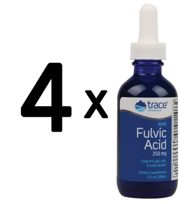 4 x Trace Minerals Ionic Fulvic Acid, 250mg - 59 ml. (466,06 EUR/L)