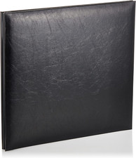 Pioneer Leatherette Postbound Album, 12-Inch-By-12-Inch, Black