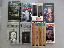 VHS Tapes 14 Movie Lot - Thriller/Mystery - Hitchcock and Sherlock Holmes  More