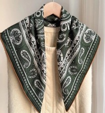 70 Cashmere 30 Silk cashew Print Bandana 65X65cm Scarf Shawl Double Face Wrap