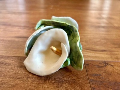 vintage Handmade and Signed calla lily figurine or trinket