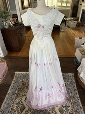 Civil War Reenactment Womens Formal Gown Day Dress Hand Made Small