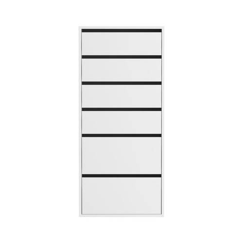 Artiss Chest of 6 Drawers Dresser Tallboy Storage Cabinet White - Picture 5 of 8