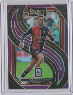 2024-25 Panini Select Gianluca Gaetano Purple /49 #63 Cagliari Calcio
