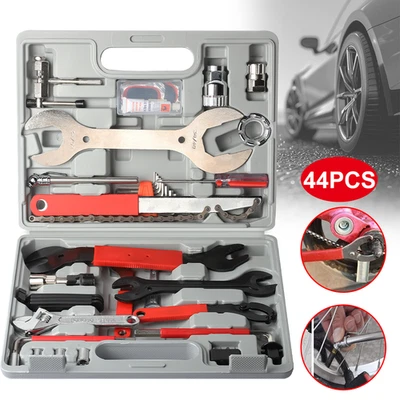 MARKENLOS Fahrrad Werkzeugkoffer Reparatur Set Profi Werkzeugtasche Bike Tool Box 44 tlg